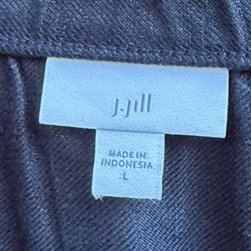 J. Jill Coastal Linen Midi Skirt | Nautical Stripe  (NWOT) - Picture 4 of 6